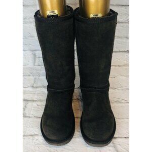 Boo Roo Eva Tall Chocolate Brown Suede Winter Boots Womens 6 (i3h)